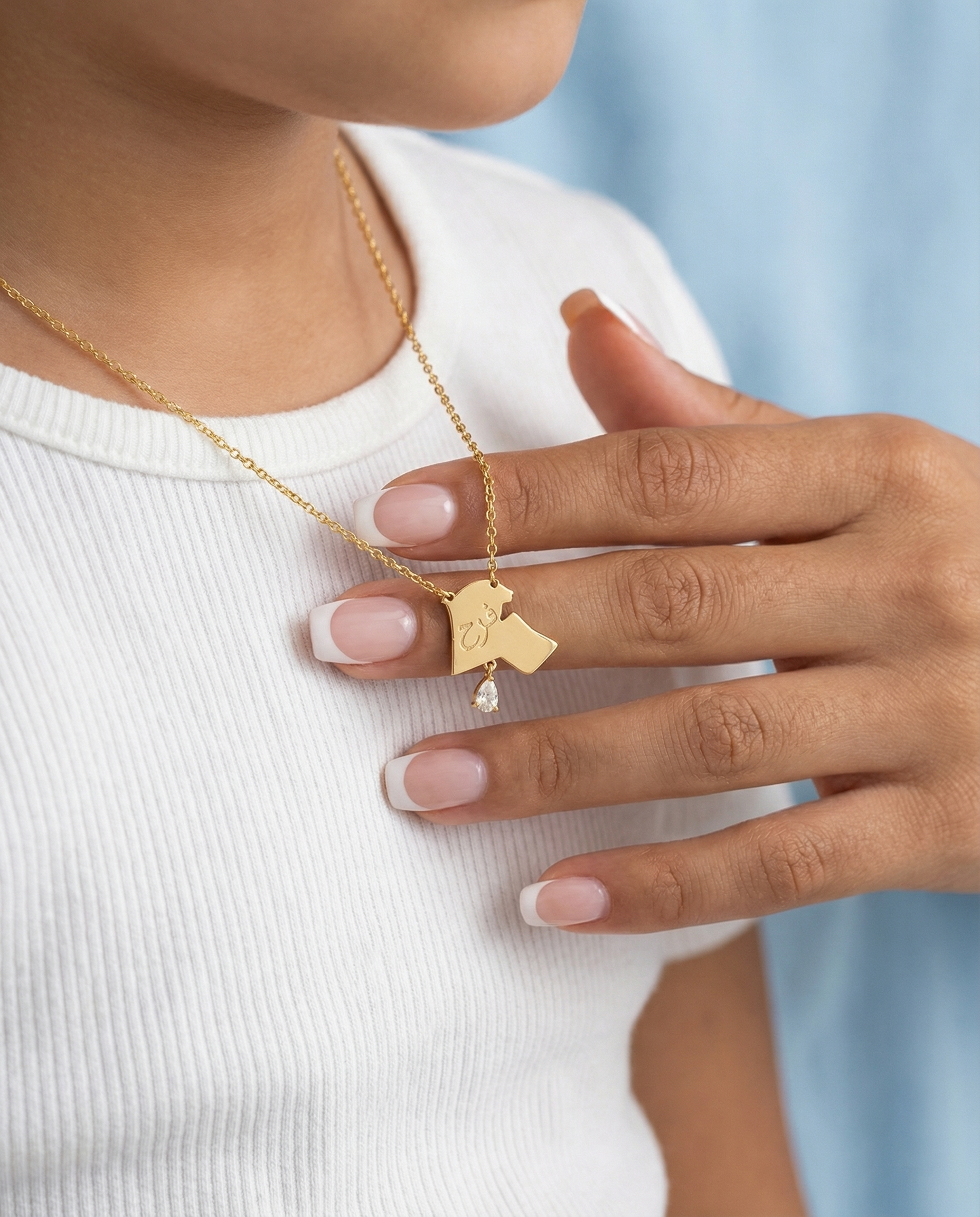 قلادة الكويت الذهبيه 