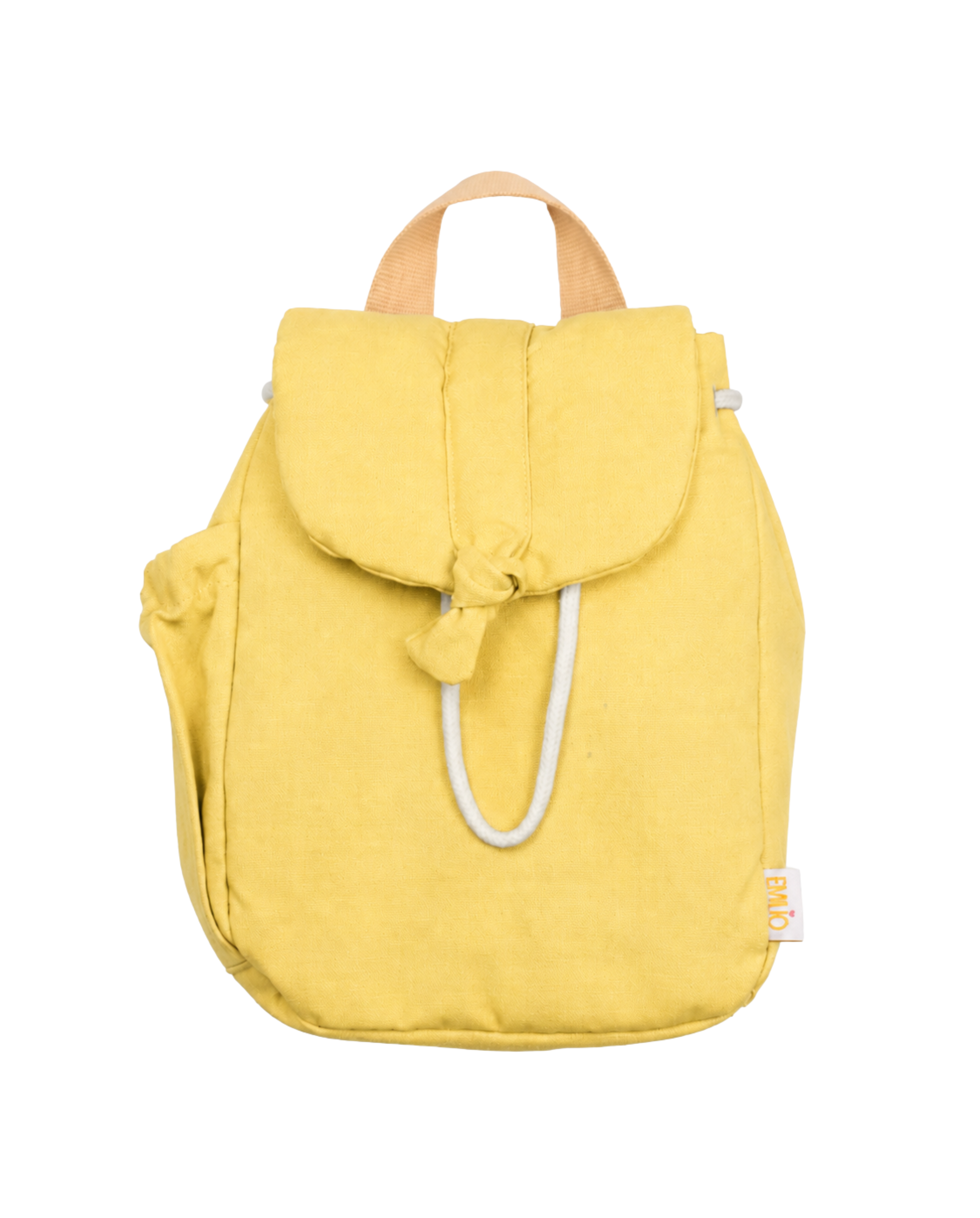 Emilio Yellow Liobag, mini quilted cotton kids backpack
