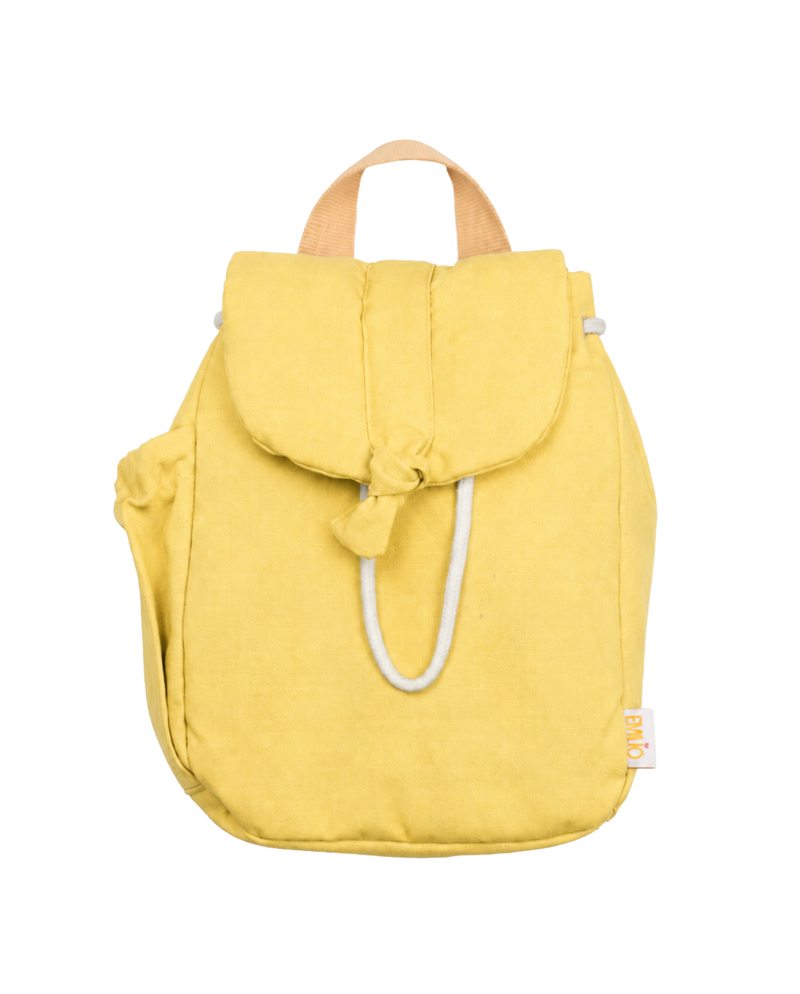 Emilio Yellow Liobag, mini quilted cotton kids backpack